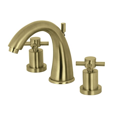 Kingston Brass 8" Widespread Bathroom Faucet, Brushed Brass KS2967DX